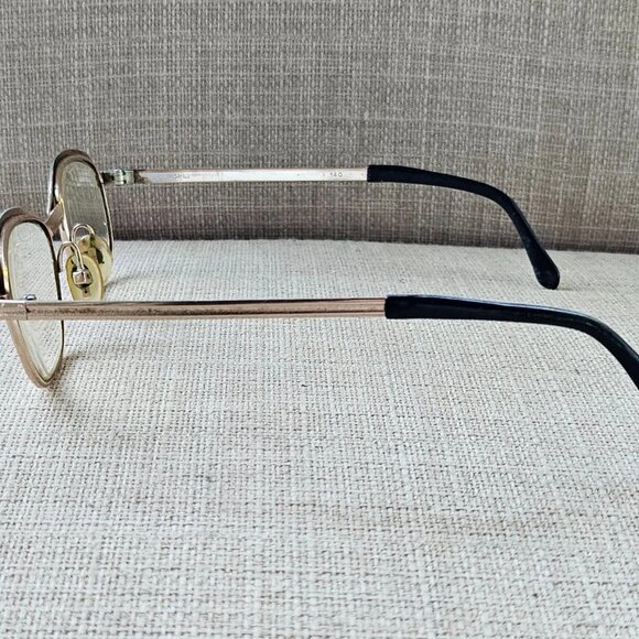 Vintage Safilo Women Eyeglasses Frame Gold Tone Glasses Eye Wear Frame Italy - Picture 7 of 13